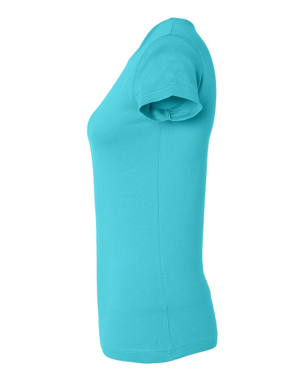 Left View of Caribbean Women&#39;s Fitted Fine Jersey Tee - 3616