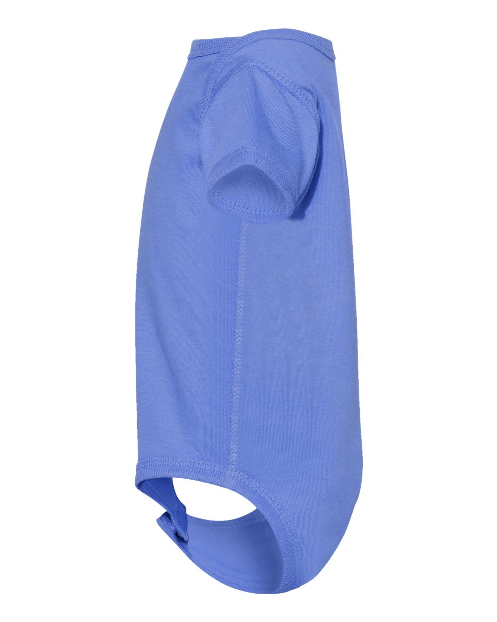 Left View of Carolina Blue Infant Fine Jersey Bodysuit - 4424