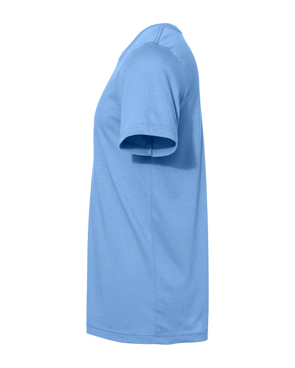 Left View of Carolina Blue Jersey Tee - 3001