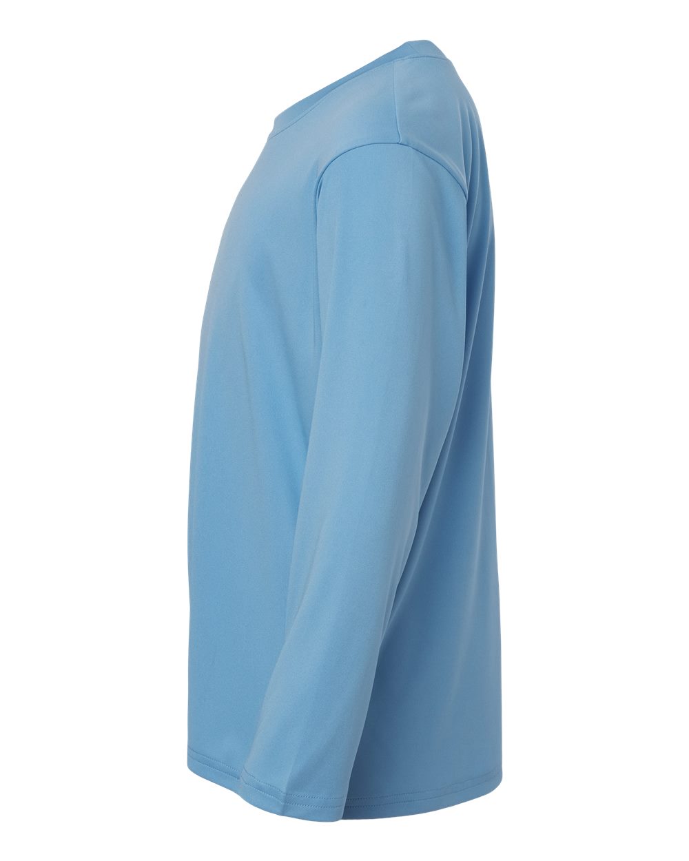 Left View of Carolina Blue Pro-Lock Youth Performance Long Sleeve T-Shirt - 48400Y