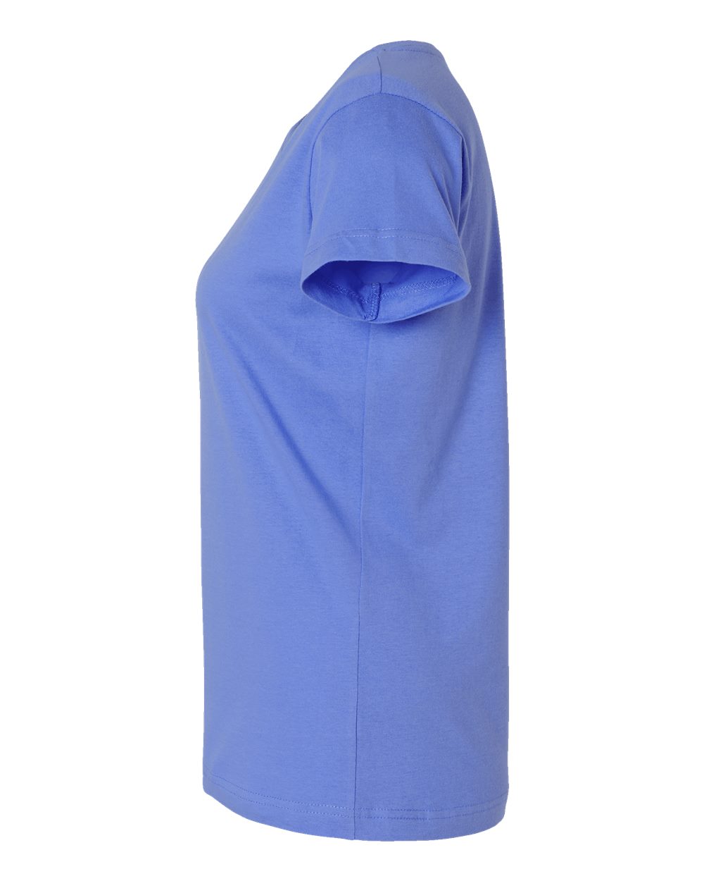 Left View of Carolina Blue Women&#39;s Fine Jersey Tee - 3516