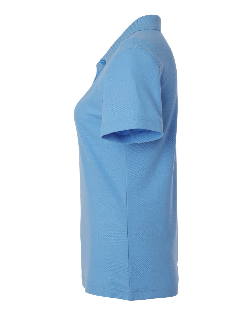 Left View of Carolina Blue Women&#39;s Pique Polo - 62800L