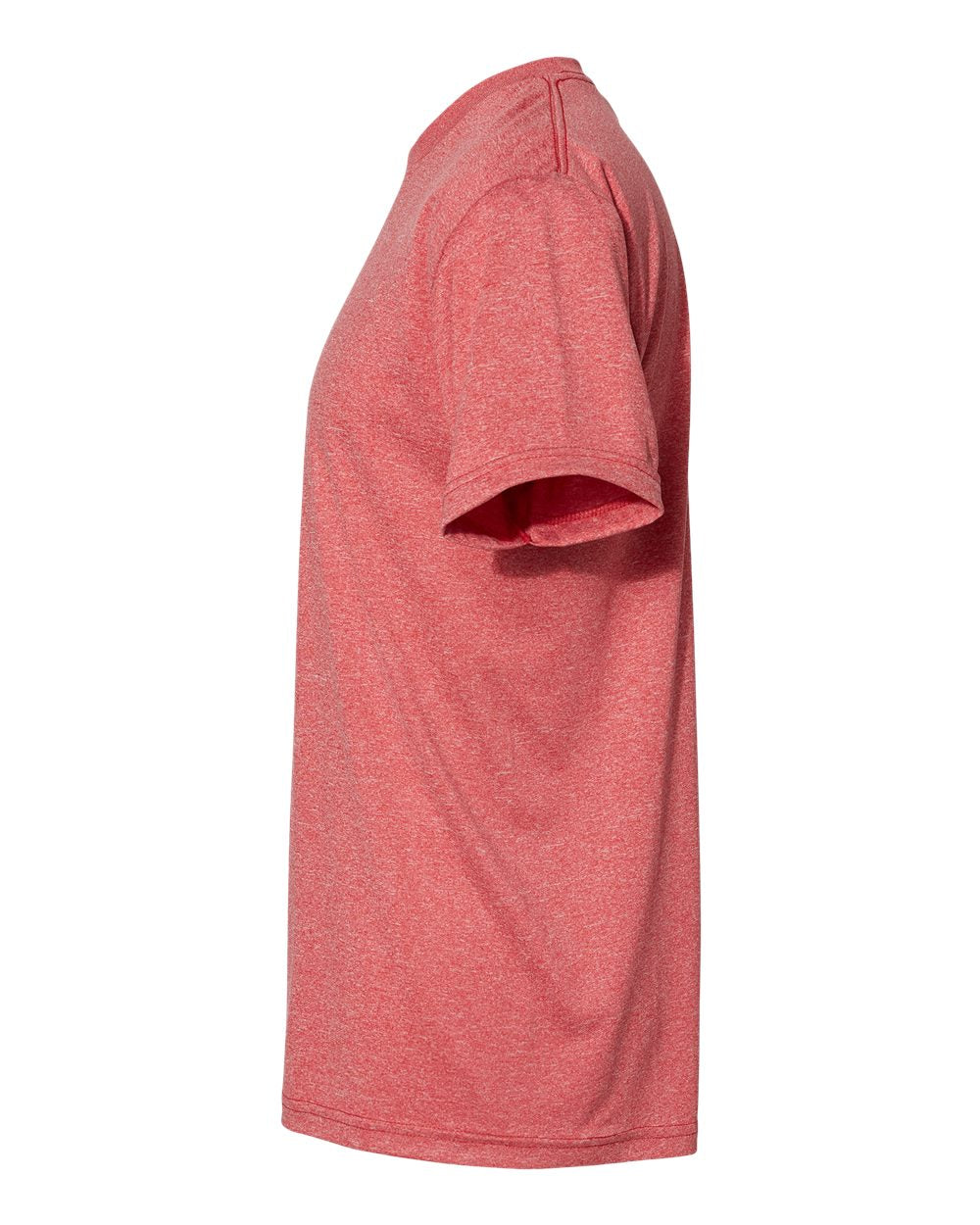 Left View of Cationic Red USA-Made Performance T-Shirt - 5300