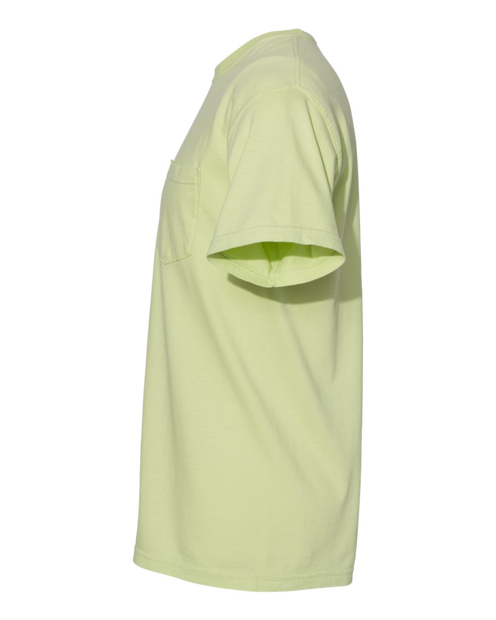 Left View of Celadon Garment-Dyed Heavyweight Pocket T-Shirt - 6030