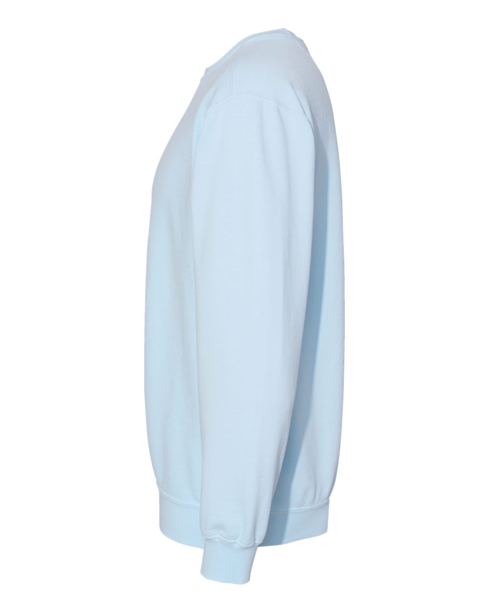 Left View of Chambray Garment-Dyed Sweatshirt - 1566