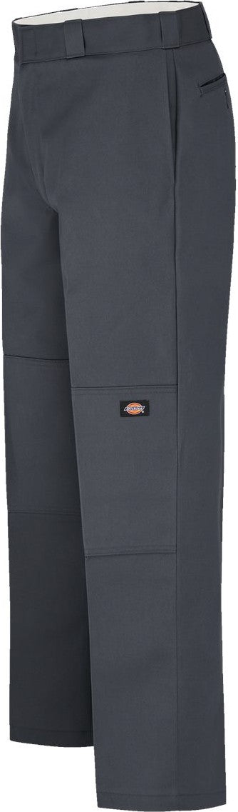 Left View of Charcoal - 34I Double Knee Work Pants - 8528