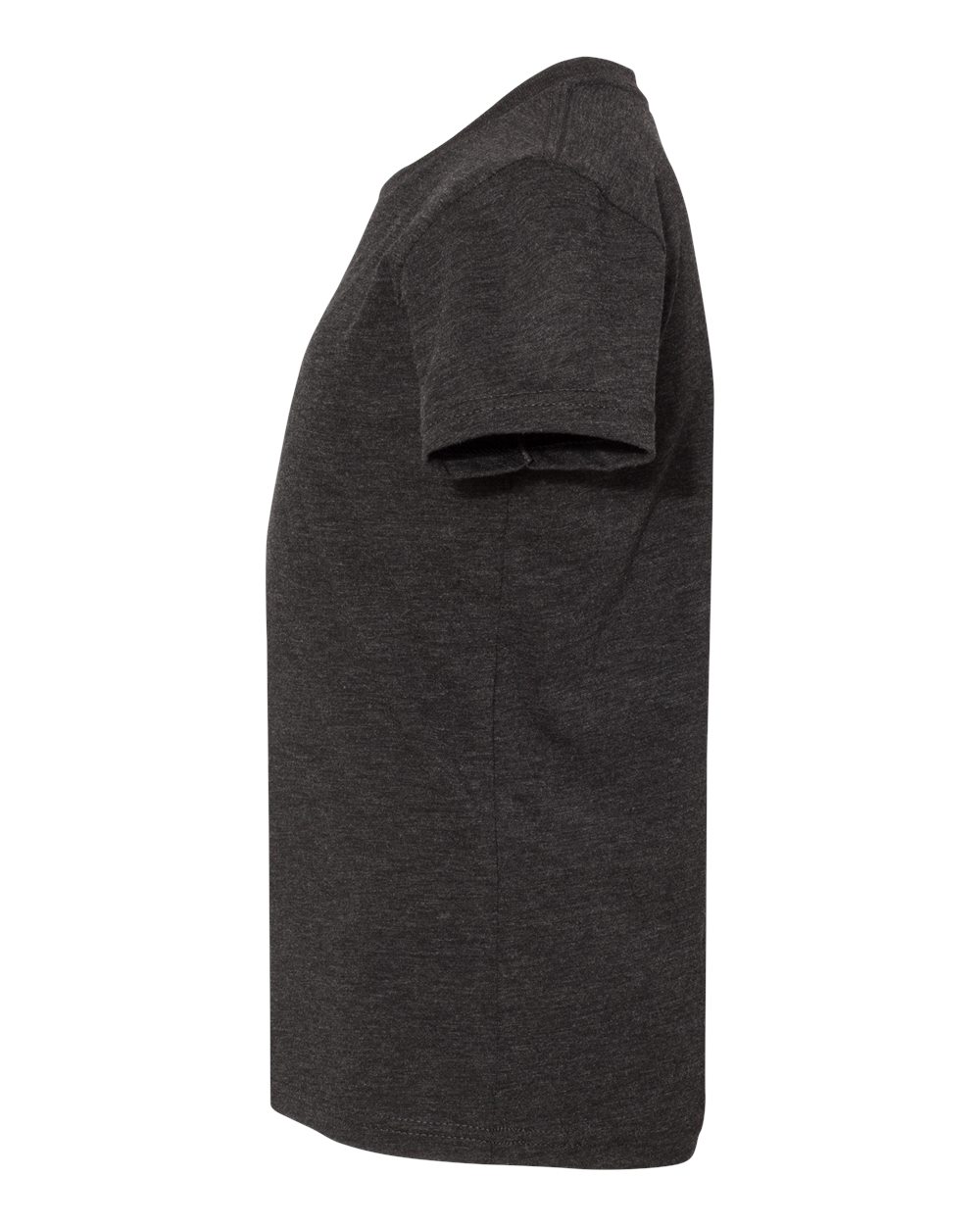 Left View of Charcoal Black Triblend Youth Triblend Tee - 3413Y