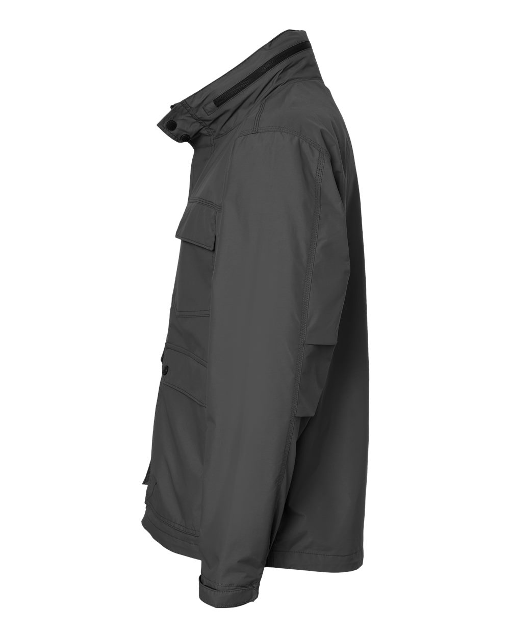 Left View of Charcoal Field Jacket - 5325