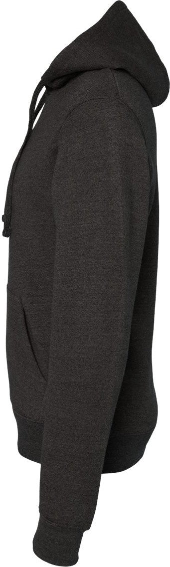 Left View of Charcoal Heather Cloud Fleece Hooded Sweatshirt - 8620
