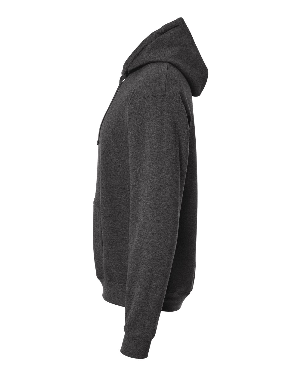 Left View of Charcoal Heather Perfect Sweats Hooded Sweatshirt - RS170