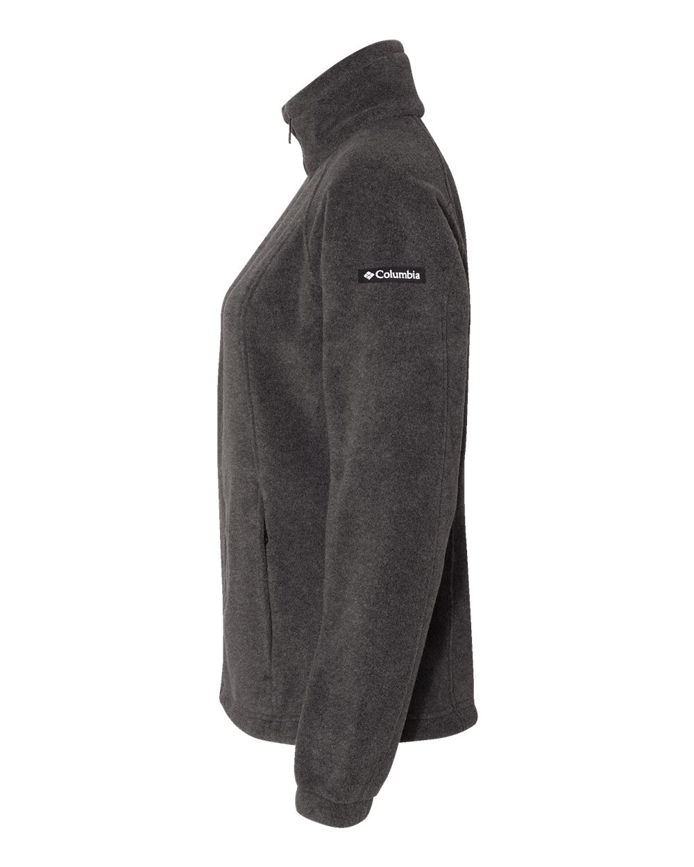 Left View of Charcoal Heather Women’s Benton Springs™ Fleece Full-Zip Jacket - 212470