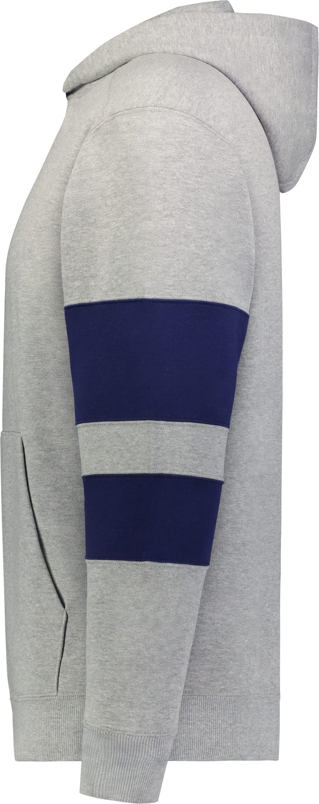 Left View of CHARCOAL HEATHER/NAVY YTH JACKSON WAY HOODIE