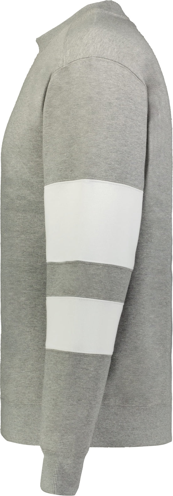 Left View of CHARCOAL HEATHER/WHITE JACKSON WAY CREW