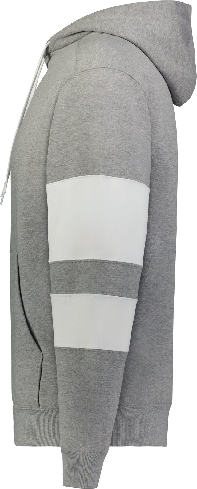 Left View of CHARCOAL HEATHER/WHITE JACKSON WAY HOODIE