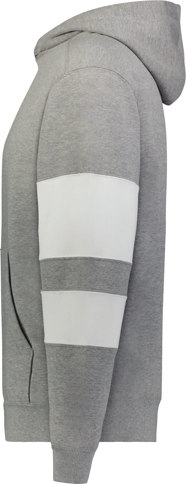 Left View of CHARCOAL HEATHER/WHITE YTH JACKSON WAY HOODIE