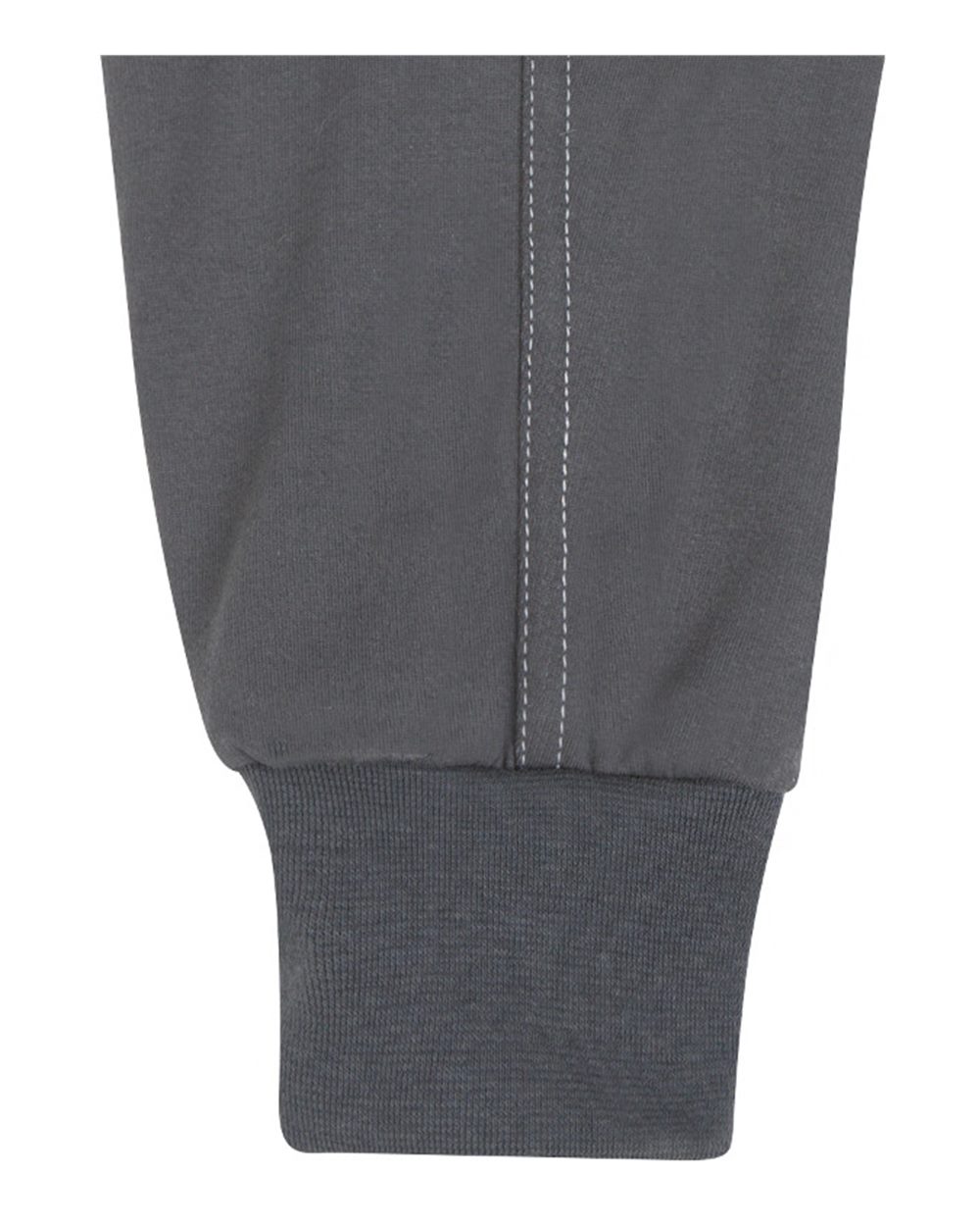 Left View of Charcoal iQ Series® Plus Long Sleeve Henley - QT40