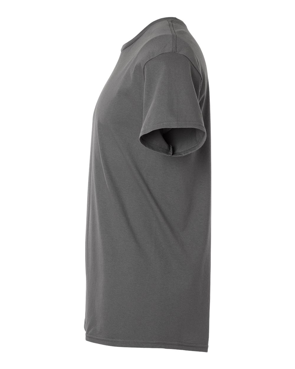 Left View of Charcoal Light Cotton T-Shirt - 3000