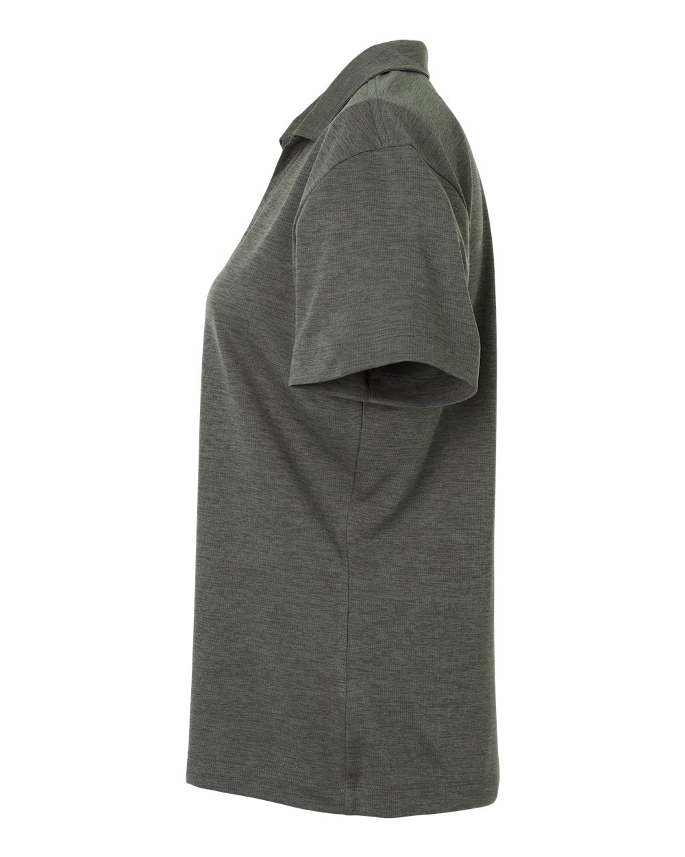 Left View of Charcoal Melange Women&#39;s Performance Mélange Polo - 4HM00L