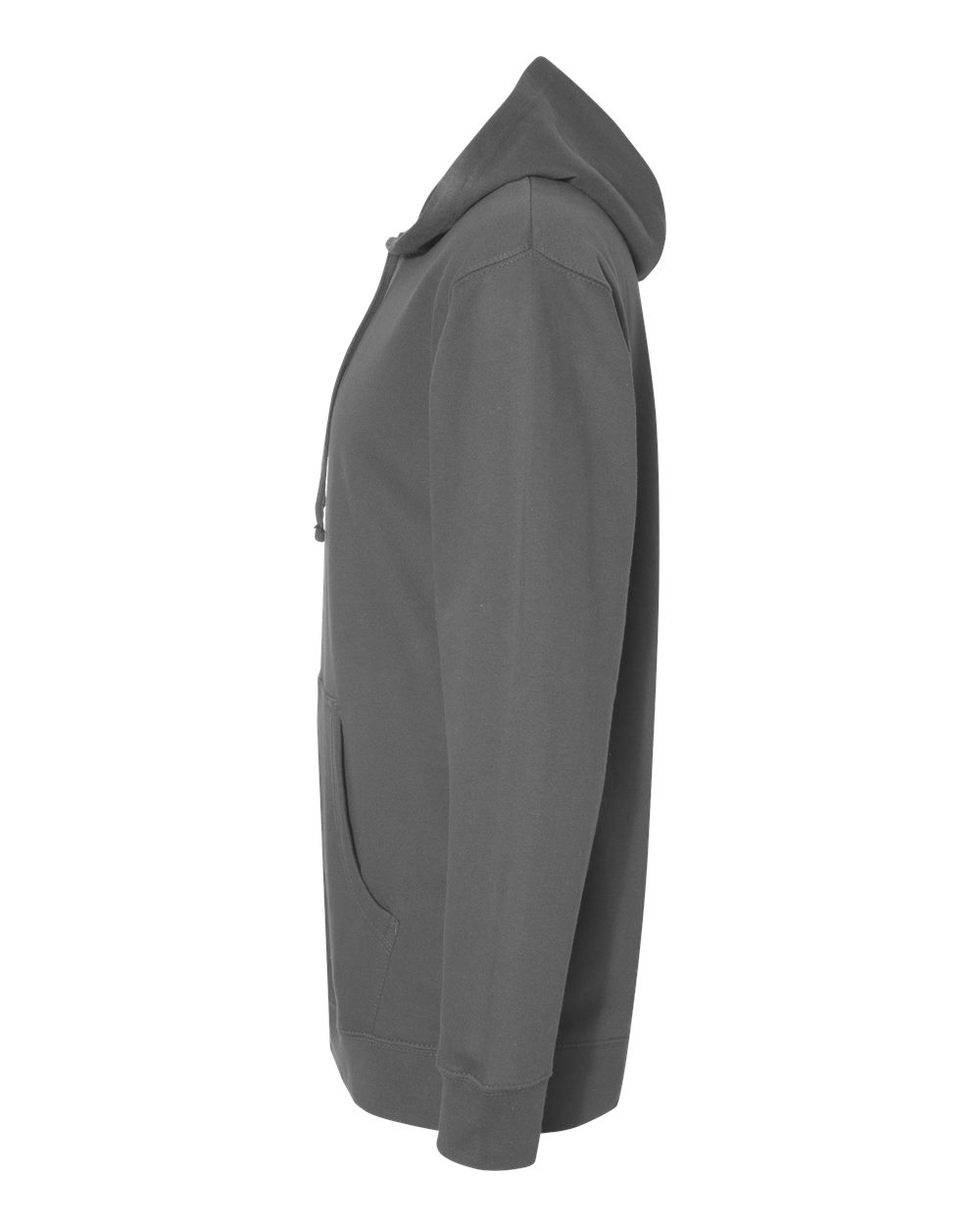 Left View of Charcoal Midweight Hooded Sweatshirt - SS4500