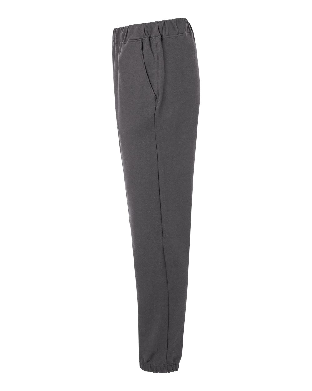 Left View of Charcoal Softstyle® Midweight Pocket Sweatpants - SF100