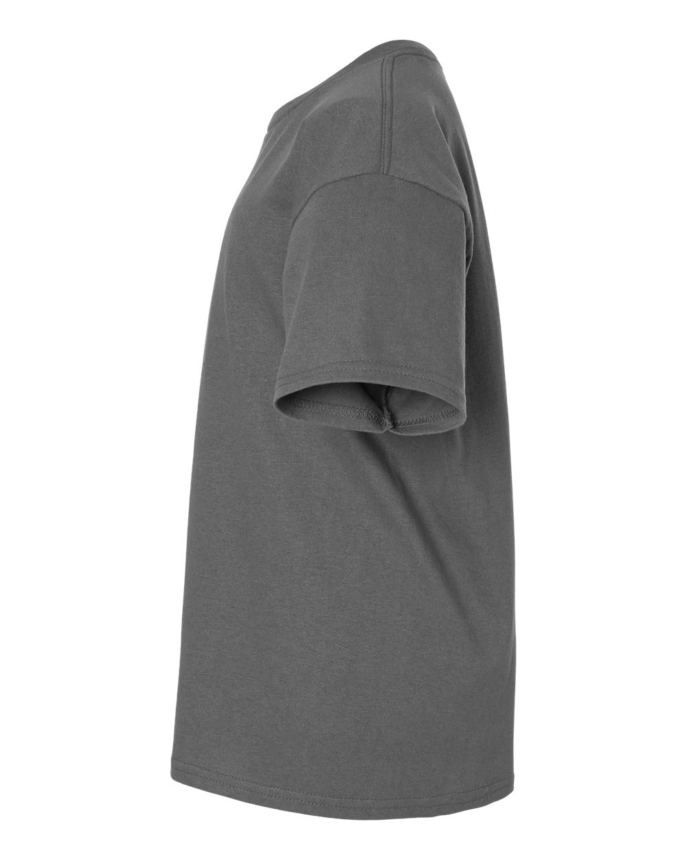 Left View of Charcoal Ultra Cotton® Youth T-Shirt - 2000B