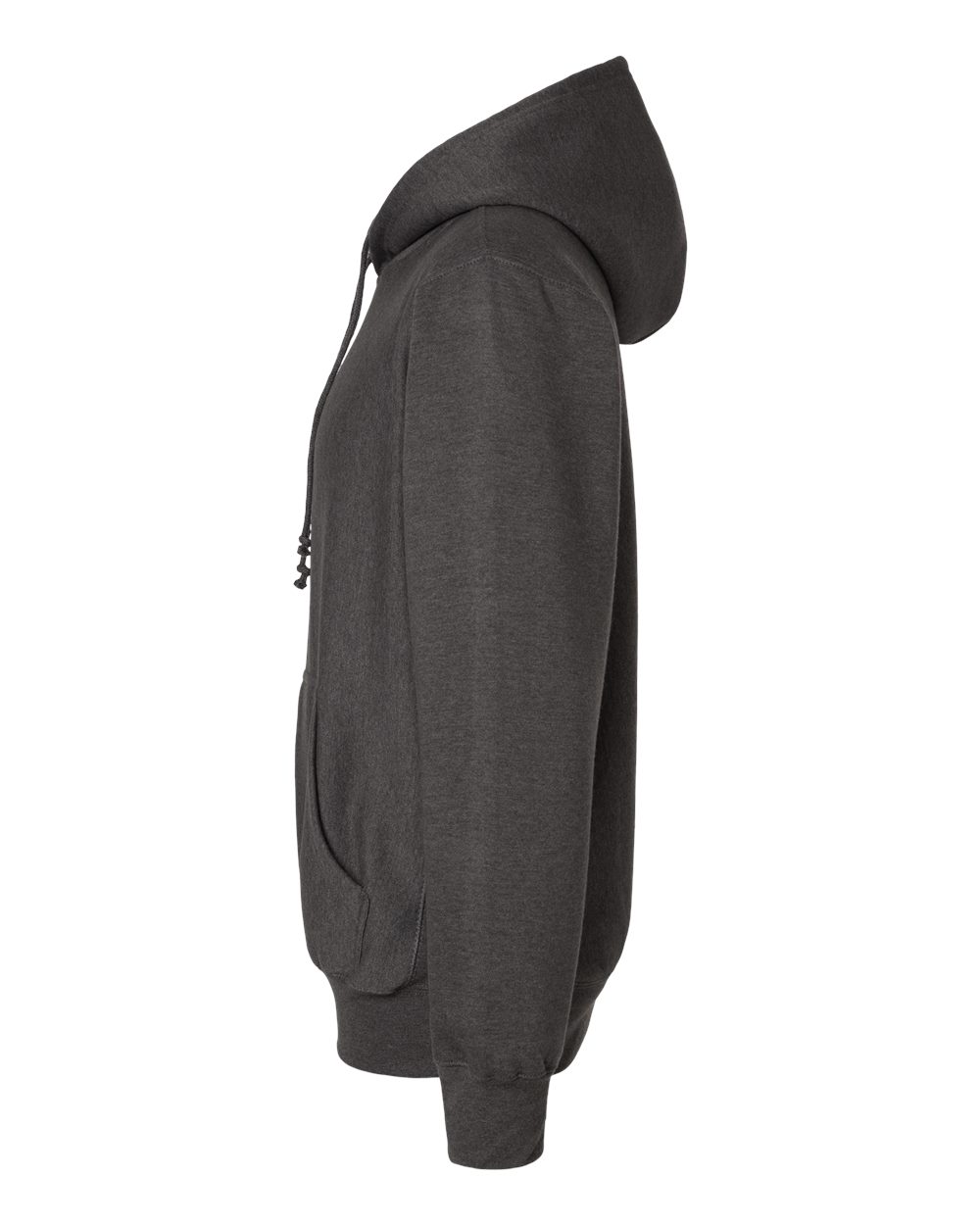 Left View of Charcoal Unisex Pro Weave® Hooded Sweatshirt - 488 plain