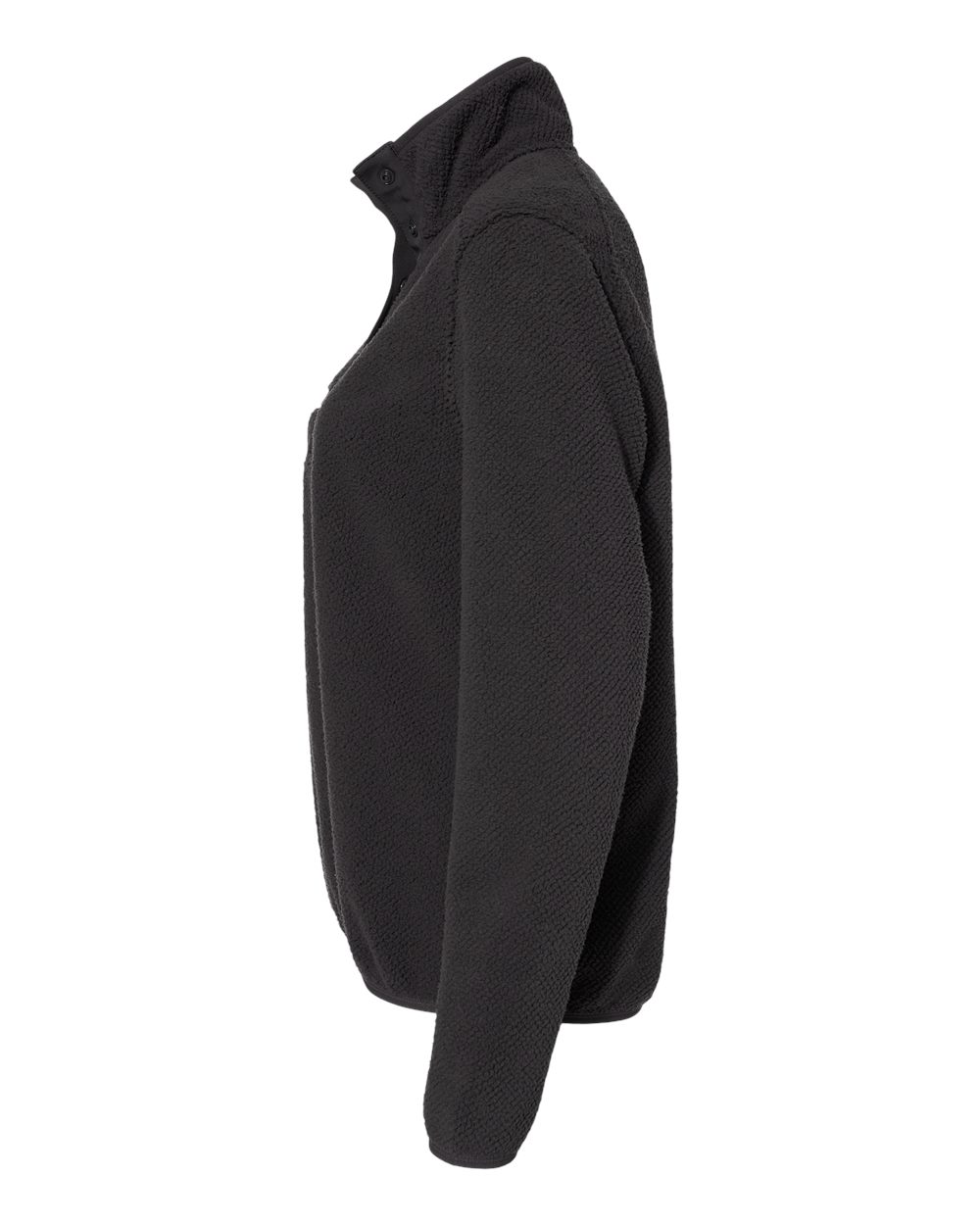 Left View of Charcoal Women's Cypress Sherpa Mountain Fleece - 9345 plain