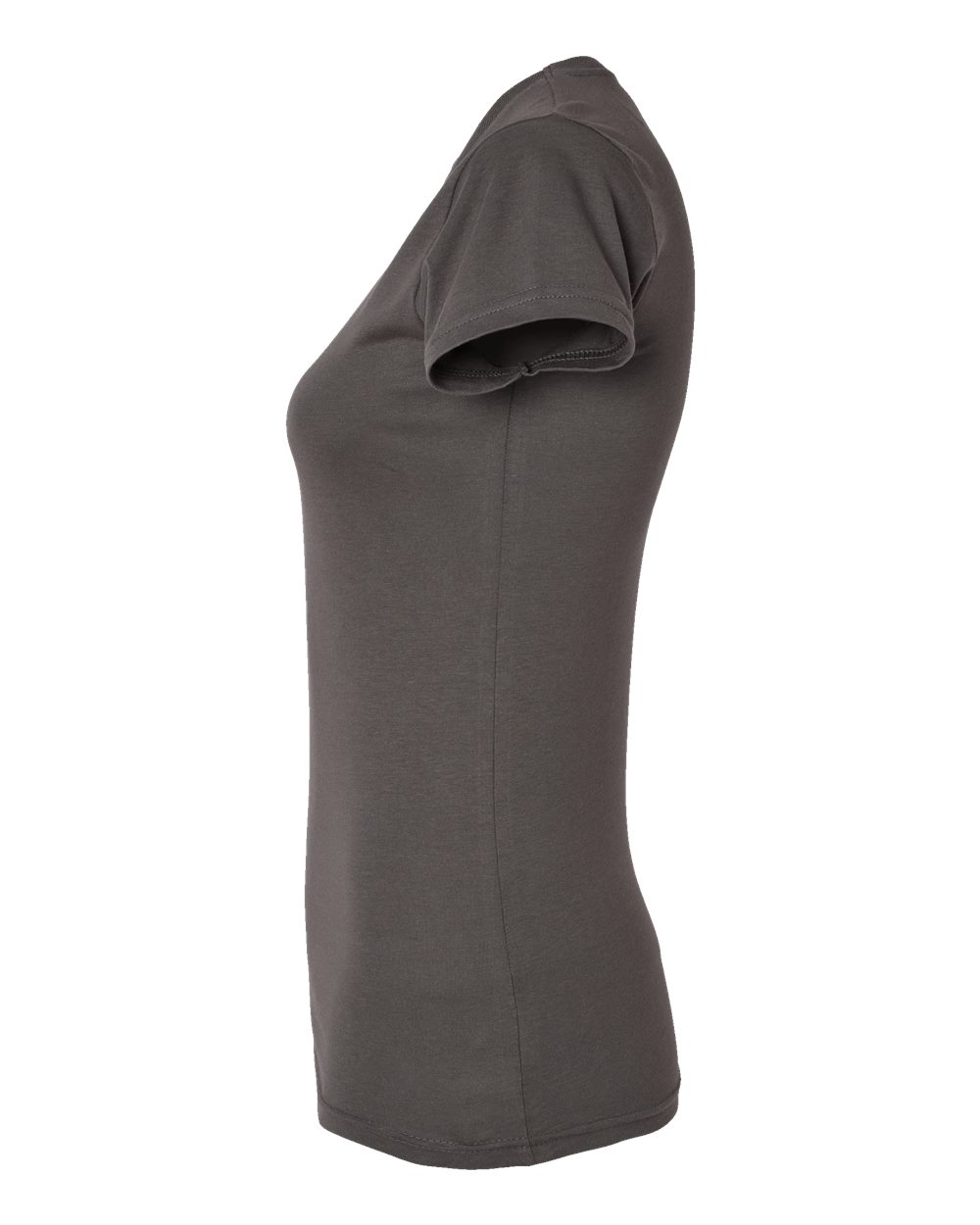 Left View of Charcoal Women&#39;s Fitted Fine Jersey Tee - 3616