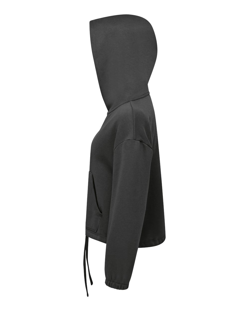 Left View of Charcoal Women's Maria Full-Zip Hooded Sweatshirt - TD601