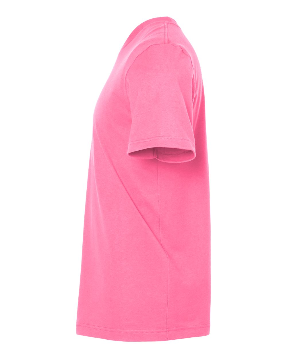 Left View of Charity Pink Combed Cotton T-Shirt - 602
