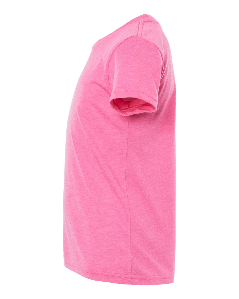 Left View of Charity Pink Triblend Youth Triblend Tee - 3413Y
