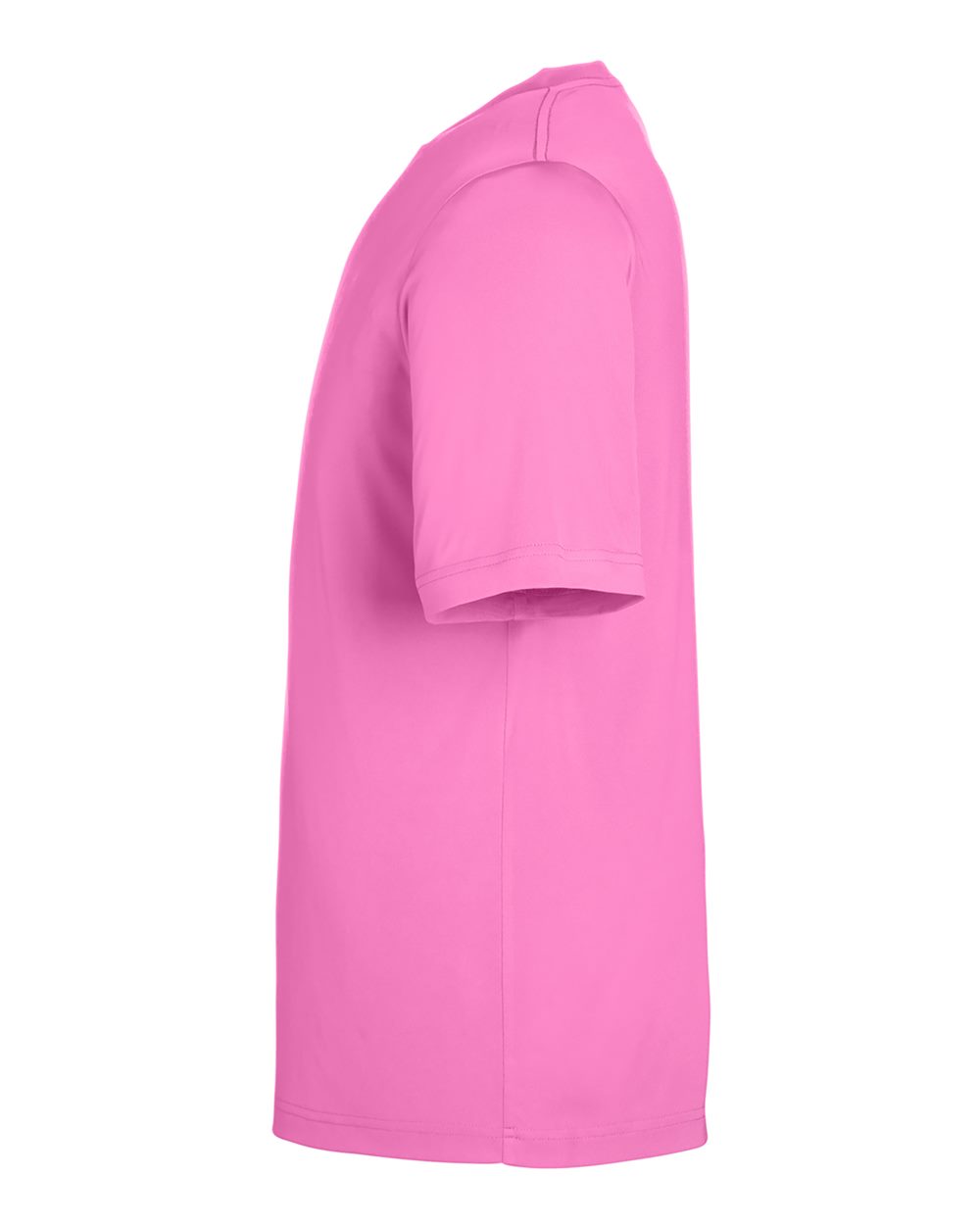 Left View of Charity Pink Unisex Capital Performance T-Shirt - CE10