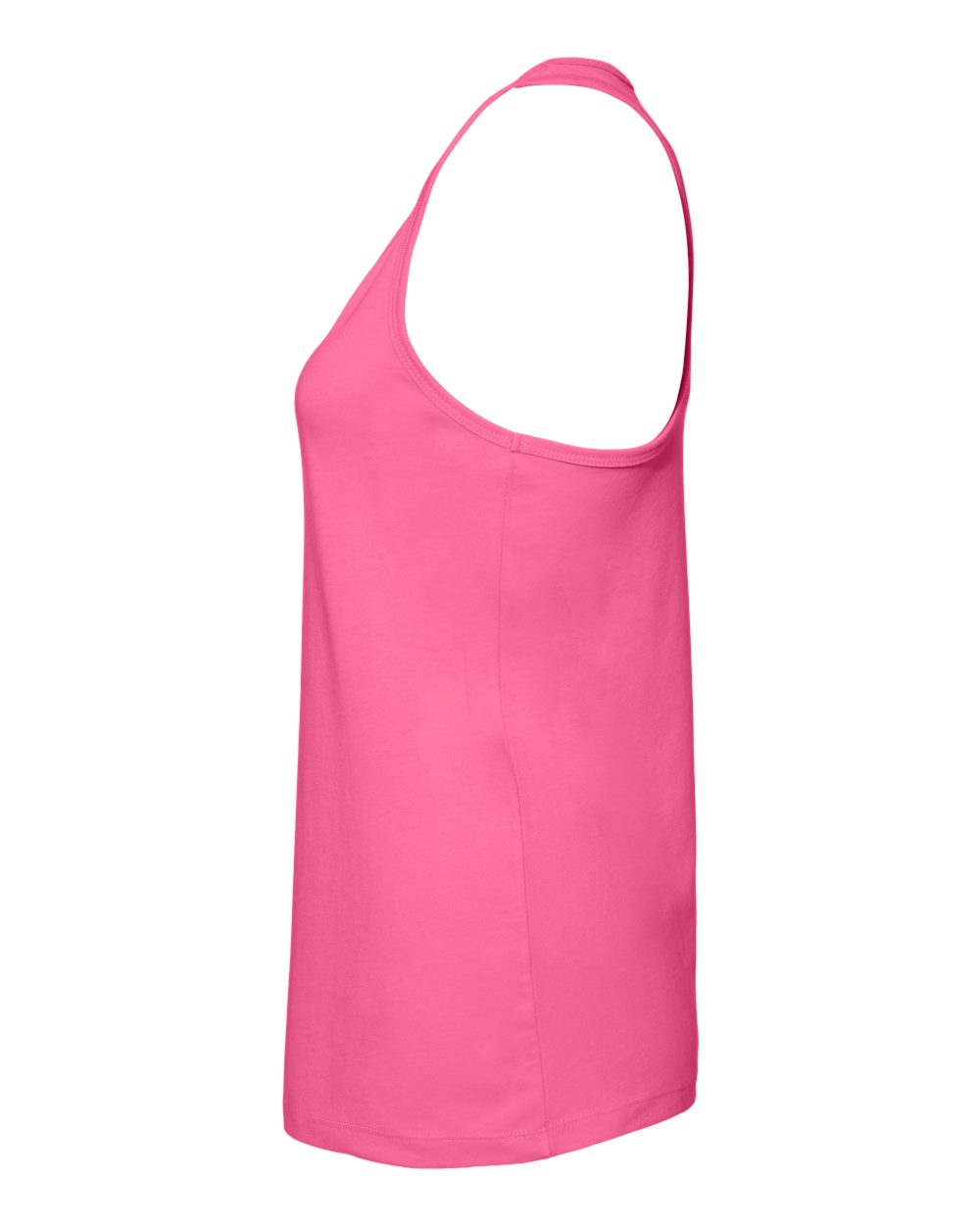 Left View of Charity Pink Women&#39;s Jersey Racerback Tank - 6008
