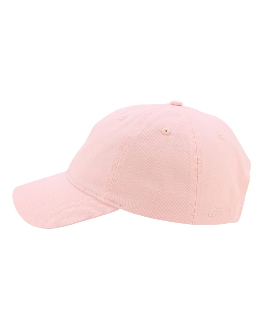 Left View of Cherry Blossom Women's Peach Twill Cap - KATE plain
