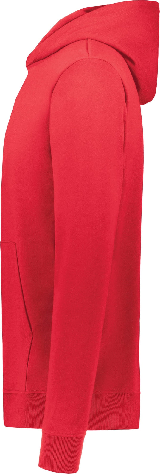 Left View of CHERRY RED YTH ALL-DAY CORE BSC FLC HOOD