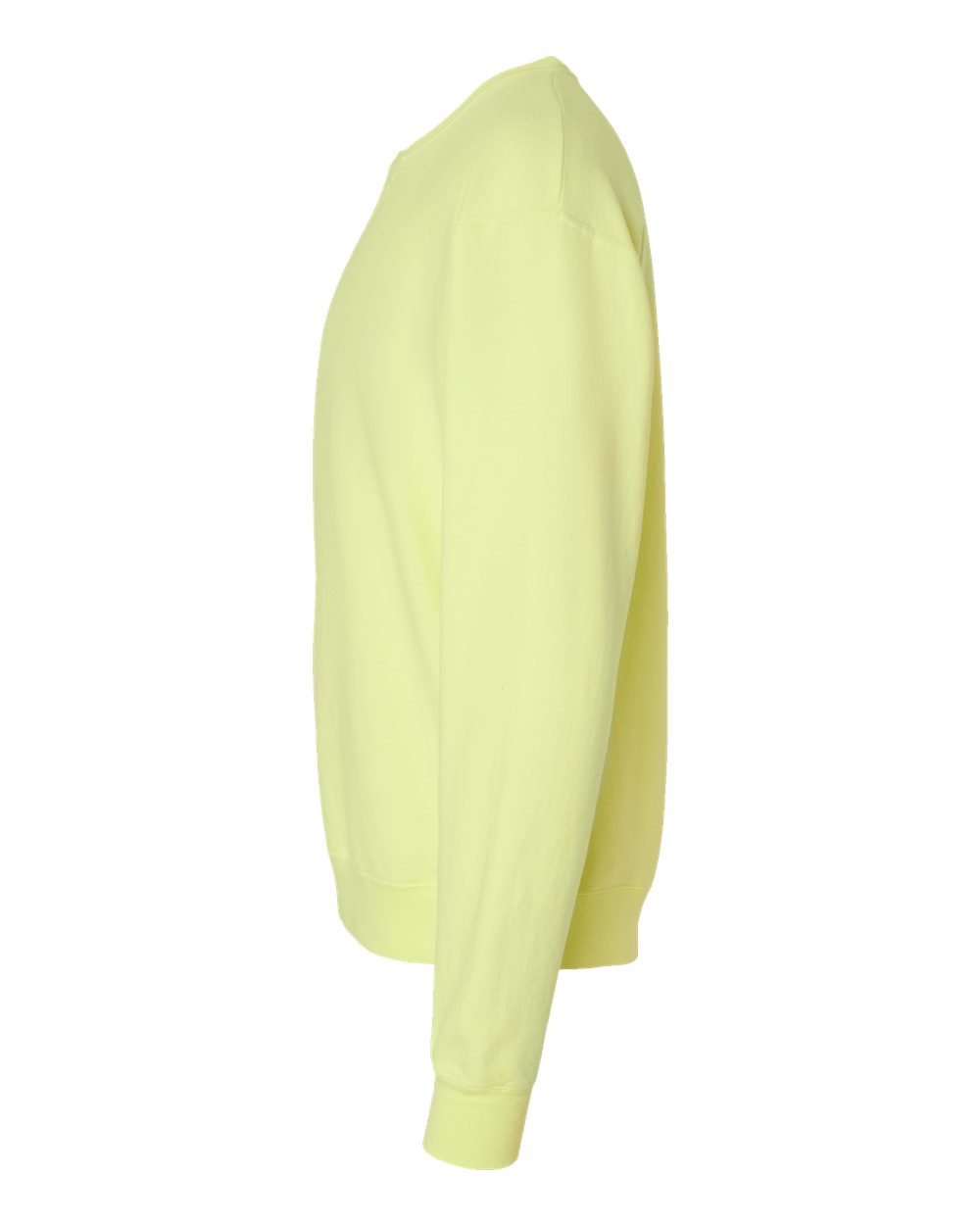 Left View of Chic Lime Garment-Dyed Crewneck Sweatshirt - GDH400