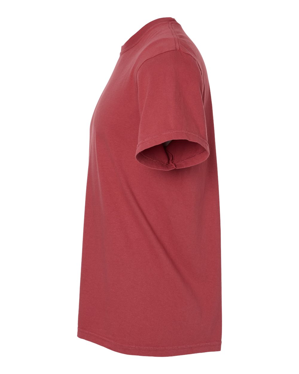 Left View of Chili Garment-Dyed Heavyweight T-Shirt - 1717