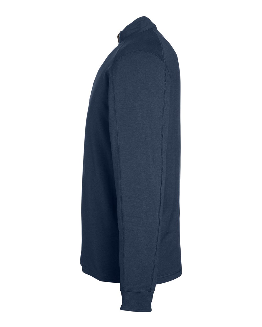 Rear View of Classic Navy Carrollton Quarter-Zip Pullover - TM109AB