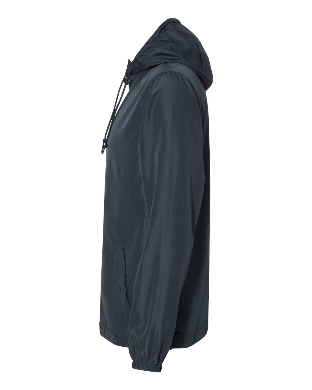 Left View of Classic Navy Lightweight Windbreaker Full-Zip Jacket - EXP54LWZ