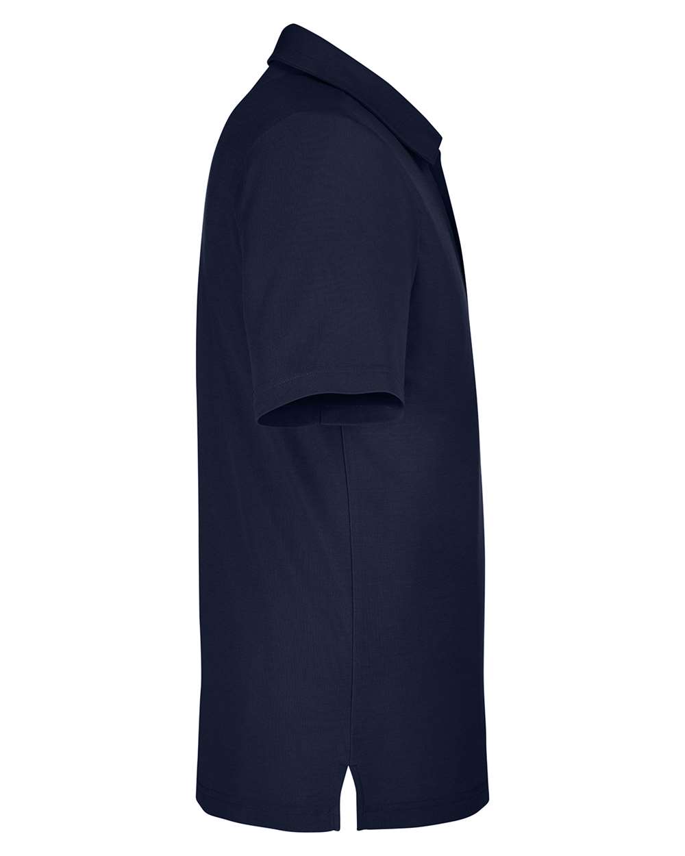 Left View of Classic Navy Men's Fusion ChromaSoft™ Pique Polo - CE112