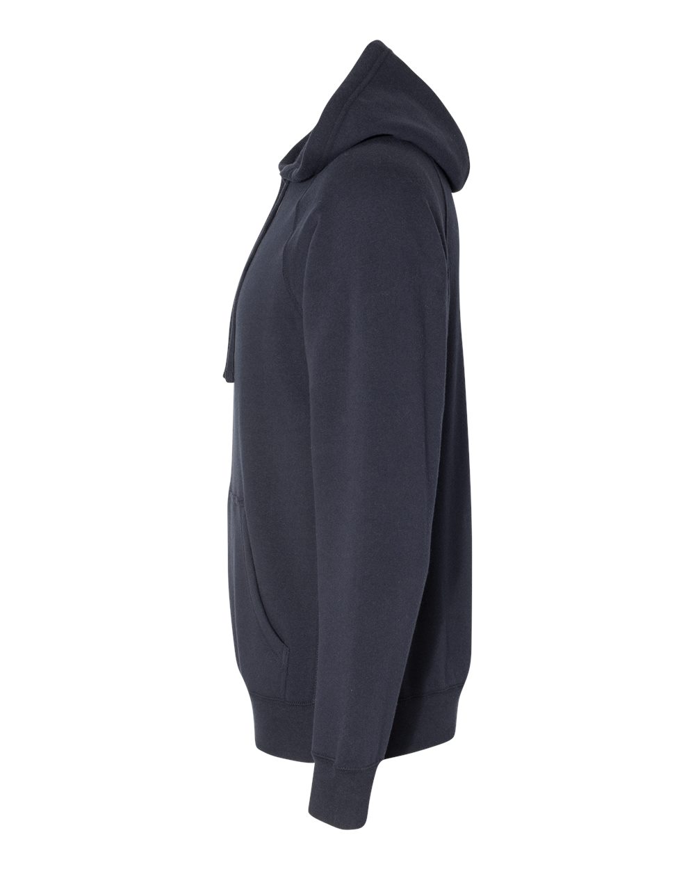Left View of Classic Navy Special Blend Raglan Hooded Sweatshirt - PRM33SBP