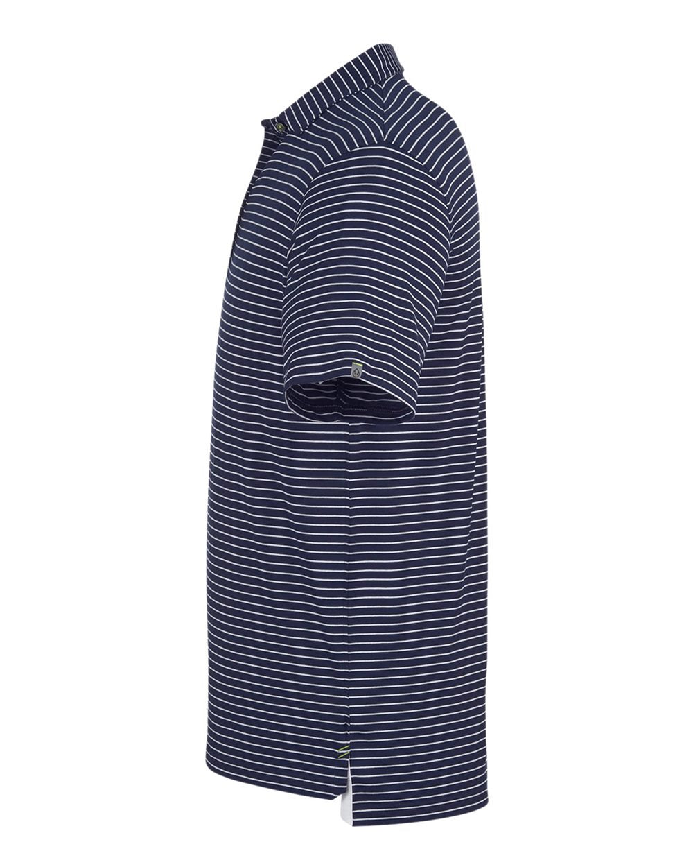 Rear View of Classic Navy/ White Cloud Lightweight Polo Brookline Stripe - TM546Y