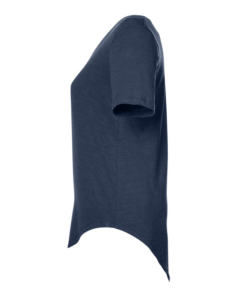 Rear View of Classic Navy Women's Longline T-Shirt - TW668S