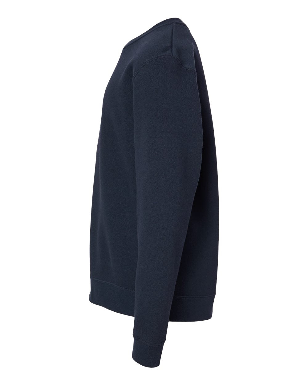 Left View of Classic Navy Youth Midweight Crewneck Sweatshirt - SS3001Y plain