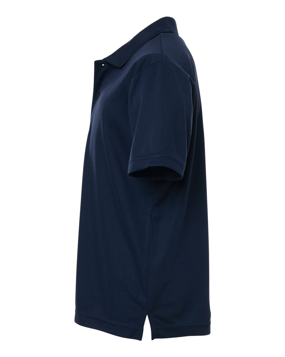 Left View of Classic Navy Youth Nova Performance Pique Polo - CE108Y