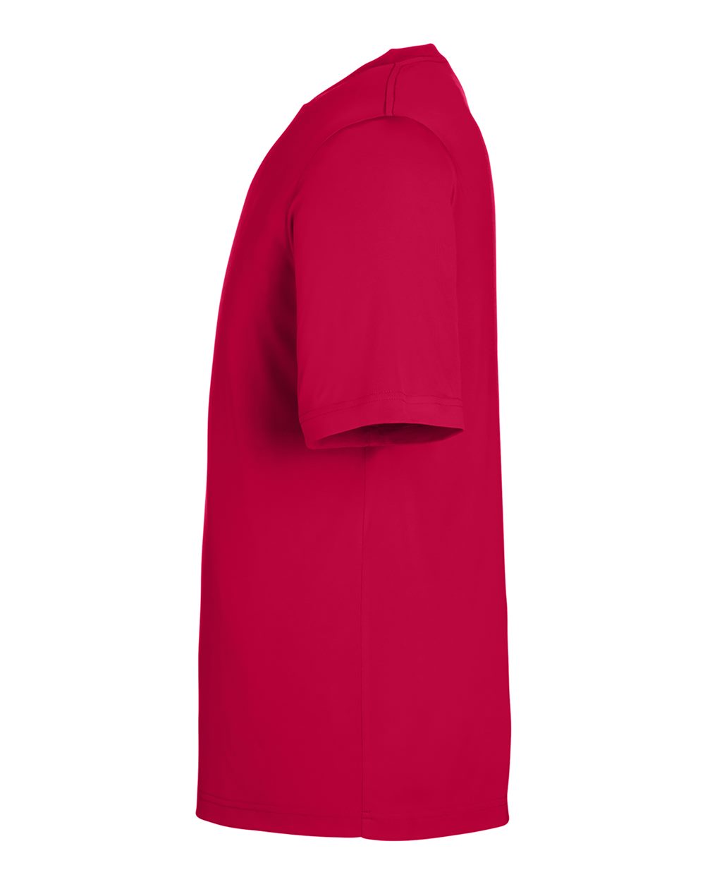 Left View of Classic Red Unisex Capital Performance T-Shirt - CE10