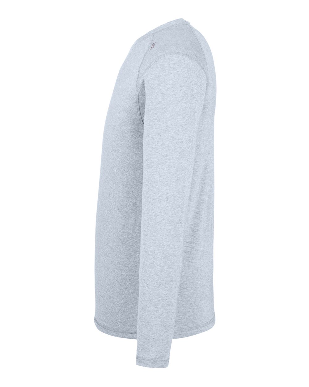 Rear View of Cloud Heather Carrollton Fitness Long Sleeve T-Shirt - TM310