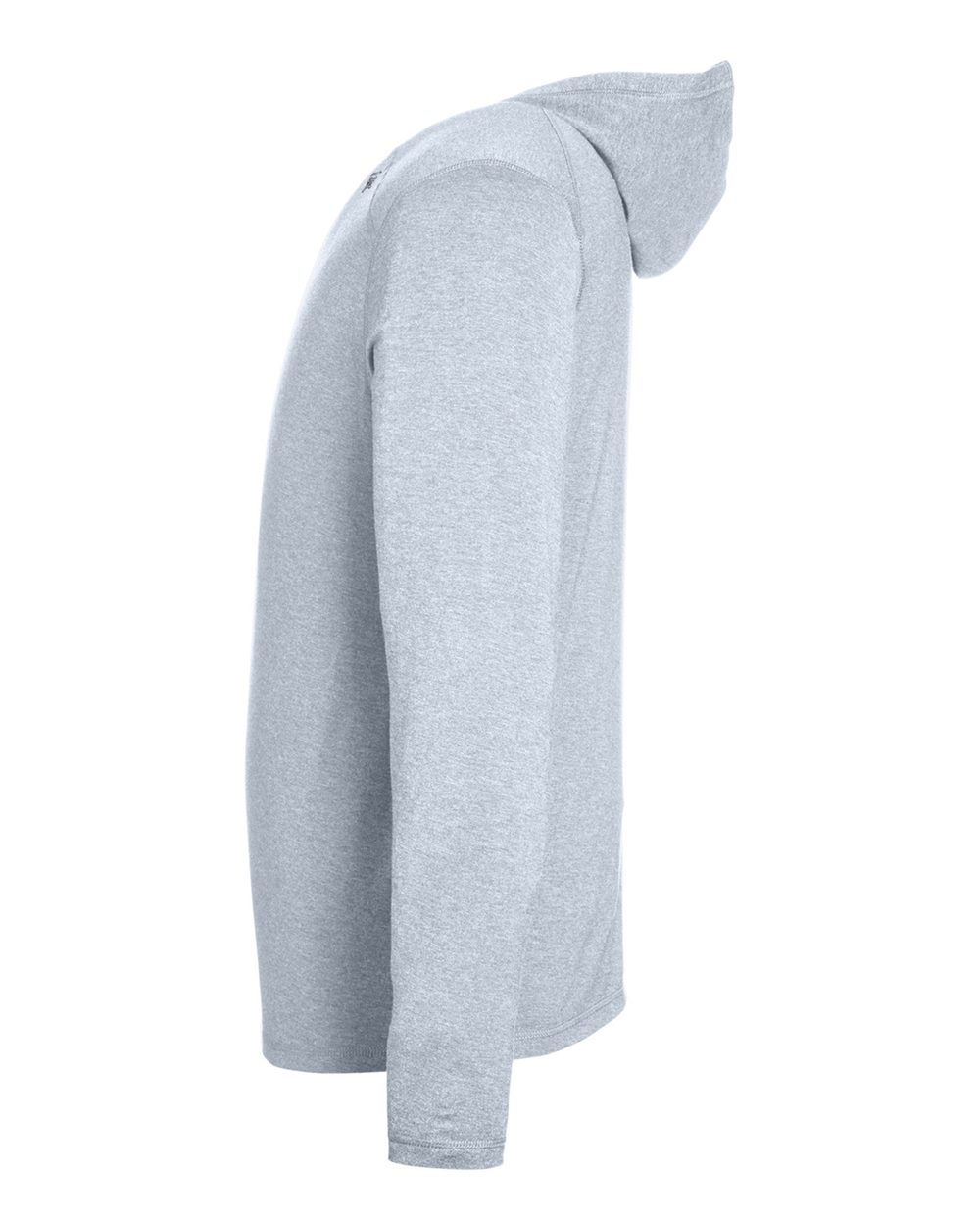Rear View of Cloud Heather Carrollton Lightweight Hooded Long Sleeve T-Shirt - TM405H
