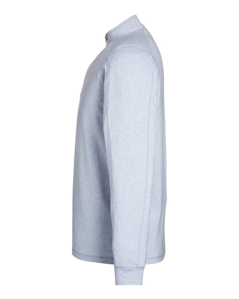 Rear View of Cloud Heather Carrollton Quarter-Zip Pullover - TM109AB