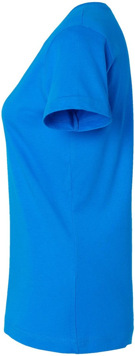Left View of Cobalt Women&#39;s Fine Jersey V-Neck Tee - 3507